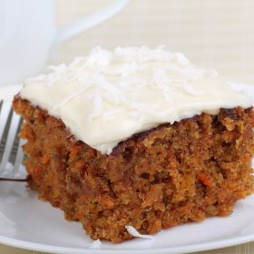 Carrot Cheesecake met creamcheese topping